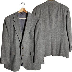 Hart Schaffner Marx 100% Camel Hair Sport Coat Jacket Blazer Men's 44R* Gray